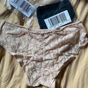 NWT Victoria secret lace 2 panties size L